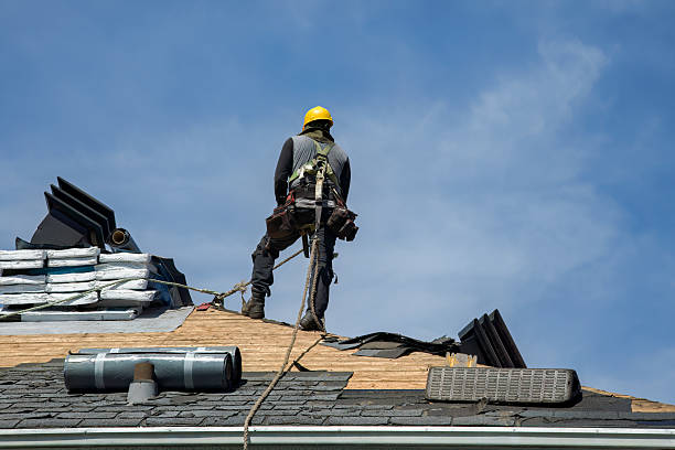 Professional Roofing technician working in East Kingston, NH
